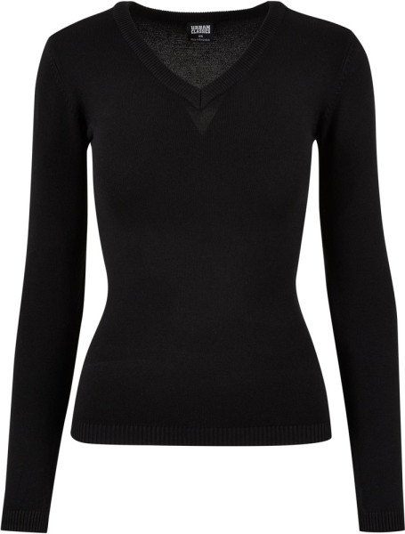 Urban Classics Damen Ladies Knitted V-Neck Sweater