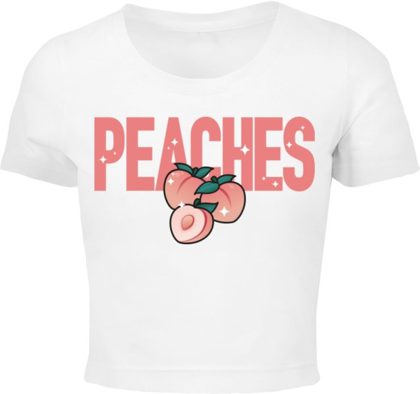 Miss Tee Damen T-Shirt Peaches Cropped Tee