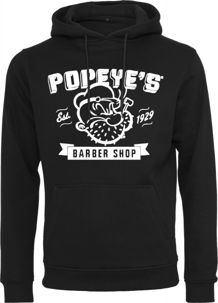 Merchcode Sweatshirt Popeye Barber Shop Hoody Black
