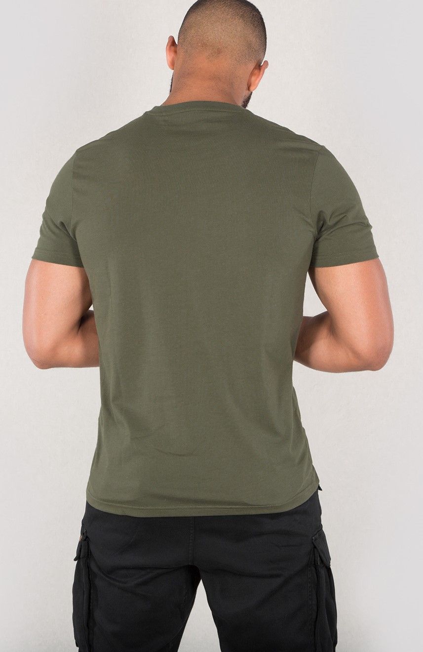 T-Shirt Lifestyle / Olive Basic Tops Industries Men Alpha | | Small Dark Logo | T-Shirts