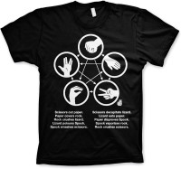 The Big Bang Theory Sheldons Rock-Paper-Scissors-Lizard Game T-Shirt Black The Big Bang Theory Sheldons Rock-Paper-Scissors-Lizard Game T-Shirt Black