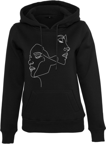 Mister Tee Damen Sweatshirt Ladies One Line Fit Hoody Black