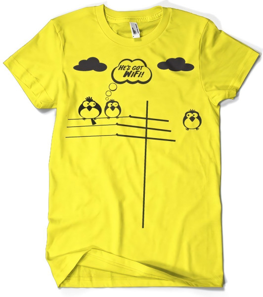 Hybris He's Got WiFi T-Shirt Yellow