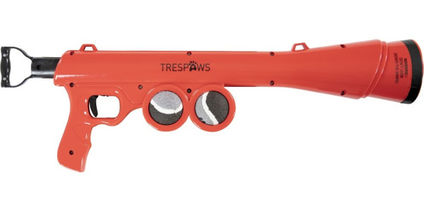 Trespaws Hund Titan - Dog Tennis Ball Launcher Postbox Red