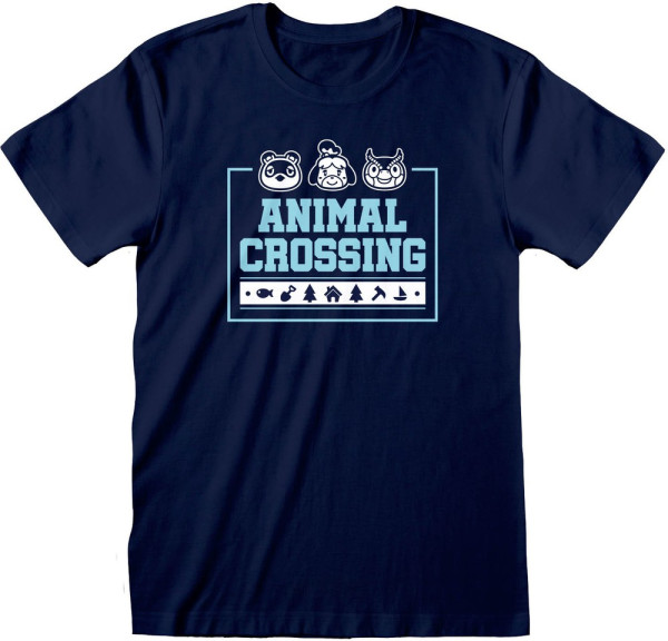 Nintendo Animal Crossing - Box Icons T-Shirt Navy
