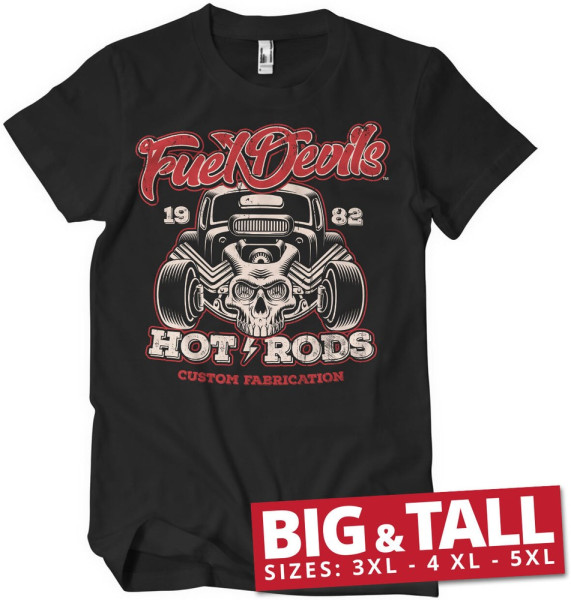 Fuel Devils Hot Rod Fabrication Big & Tall T-Shirt Black