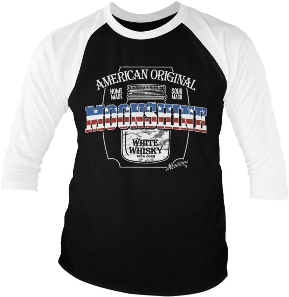 Moonshiners American Original Moonshine Baseball 3/4 Sleeve Tee DC-19-MS003-H82-16