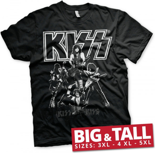 Kiss Hottest Show On Earth Big & Tall Tee T-Shirt Black