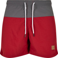 Urban Classics Block Swim Shorts Brickred/Darkshadow Urban Classics Block Swim Shorts Brickred/Darkshadow
