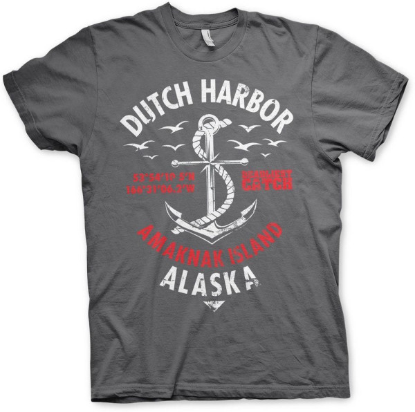 Deadliest Catch Dutch Harbor T-Shirt Dark-Grey