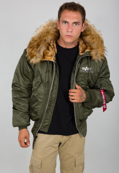 Alpha Industries 45P Hooded Custom Jacke Dark Green