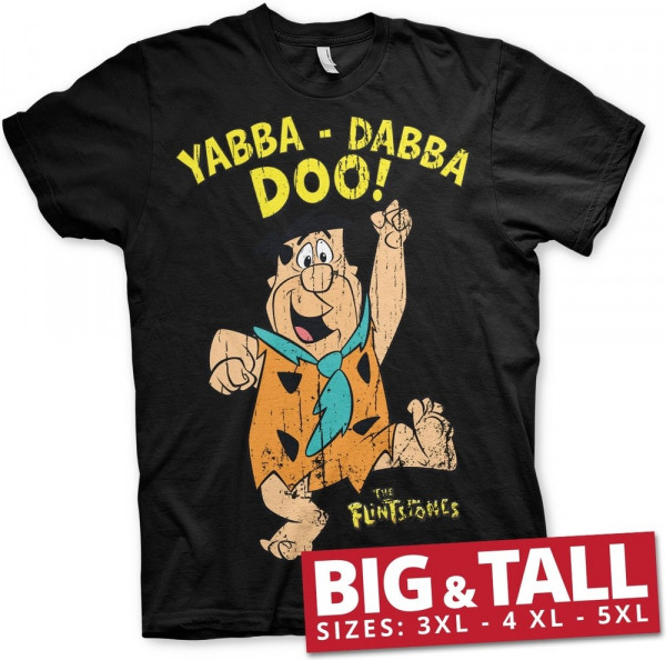 The Flintstones Yabba-Dabba-Doo Big & Tall T-Shirt Black