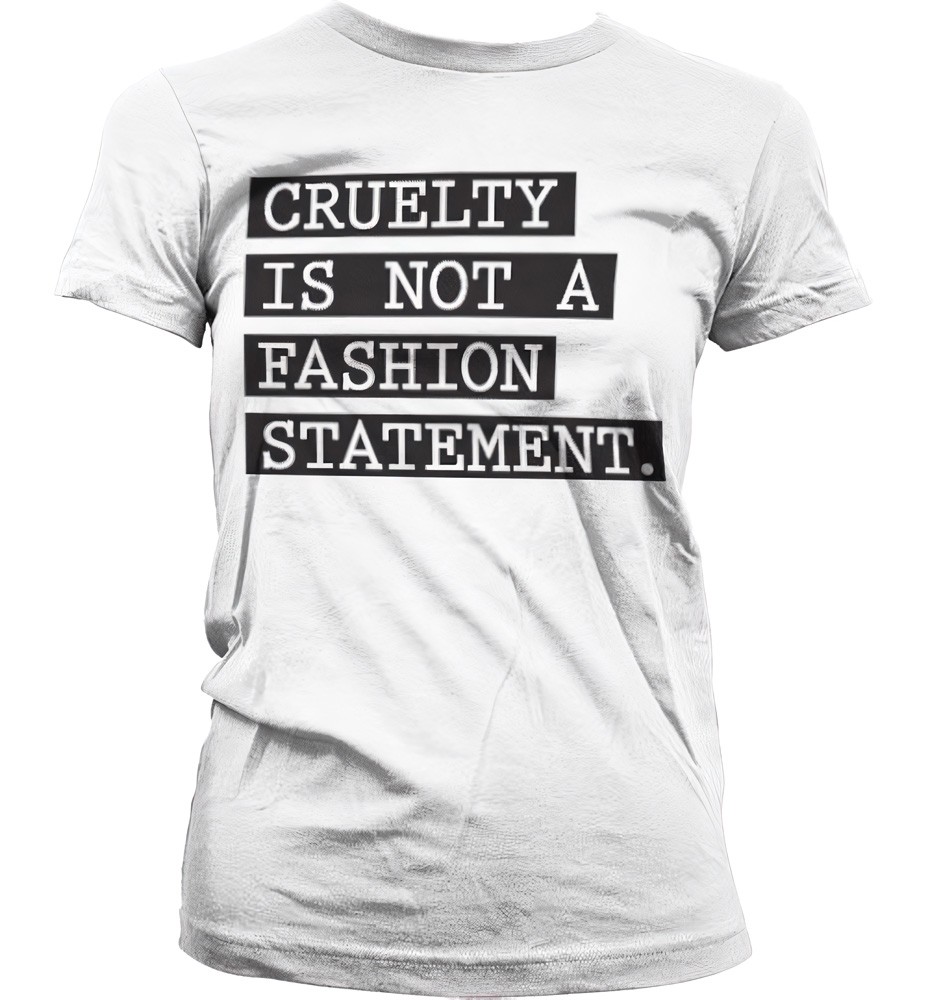 Hybris Cruelty Is Not A Fashion Statement Girly T-Shirt Damen Weiß - Damen