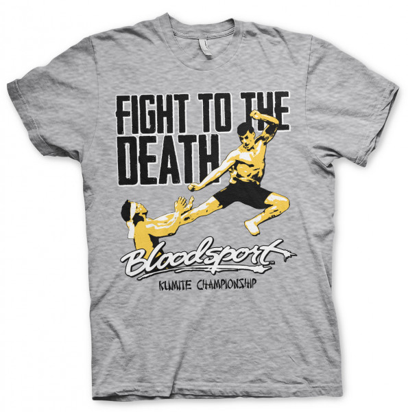 Bloodsport Fight To The Death T-Shirt Heather-Grey