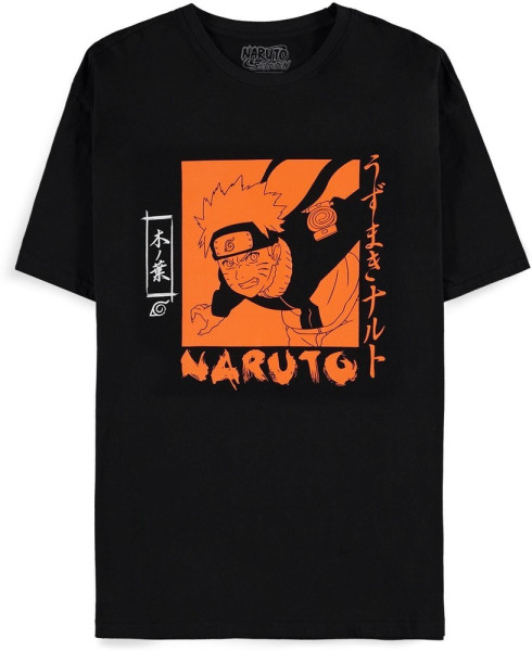 Naruto Shippuden - Naruto Boxed - Men's Short Sleeved T-shirt Black