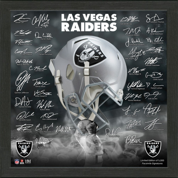 Las Vegas Raiders Signature Helmet American Football NFL Grau