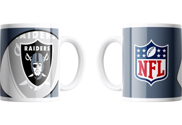 Las Vegas Raiders Classic Mug Shadow Logo & Shield American Football NFL Schwarz-330 ml