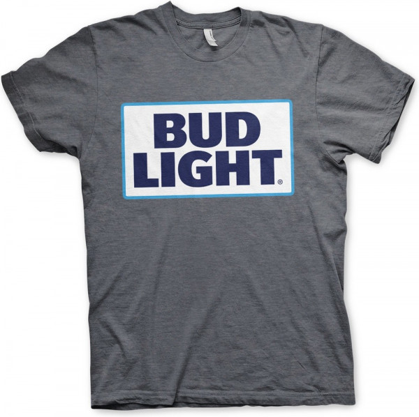 Budweiser Bud Light Logo T-Shirt Dark-Heather