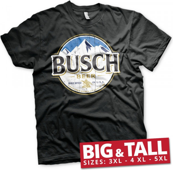 Busch Beer Vintage Label Big & Tall T-Shirt Black