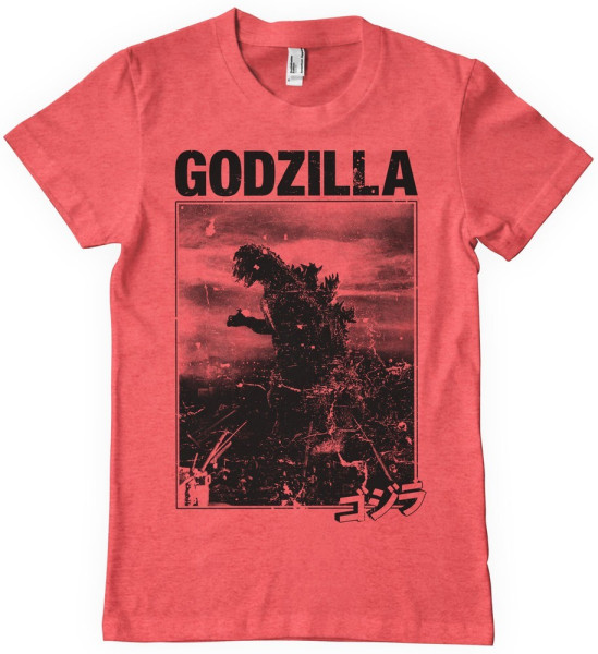 Godzilla Vintage T-Shirt Red/Heather