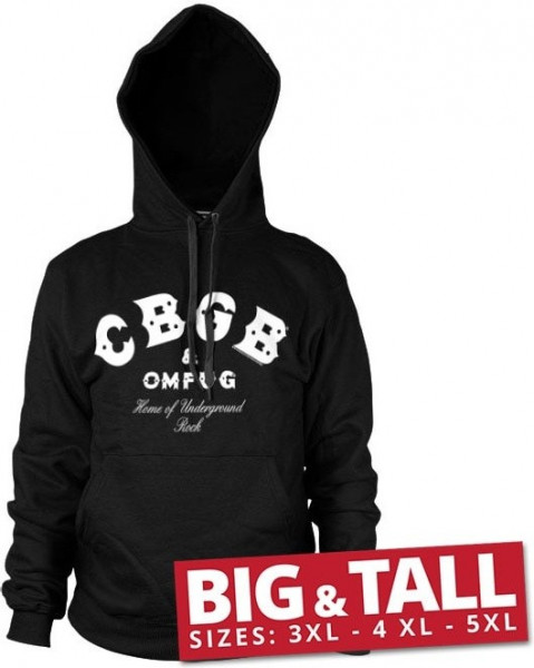 CBGB & OMFUG Logo Big & Tall Hoodie Black
