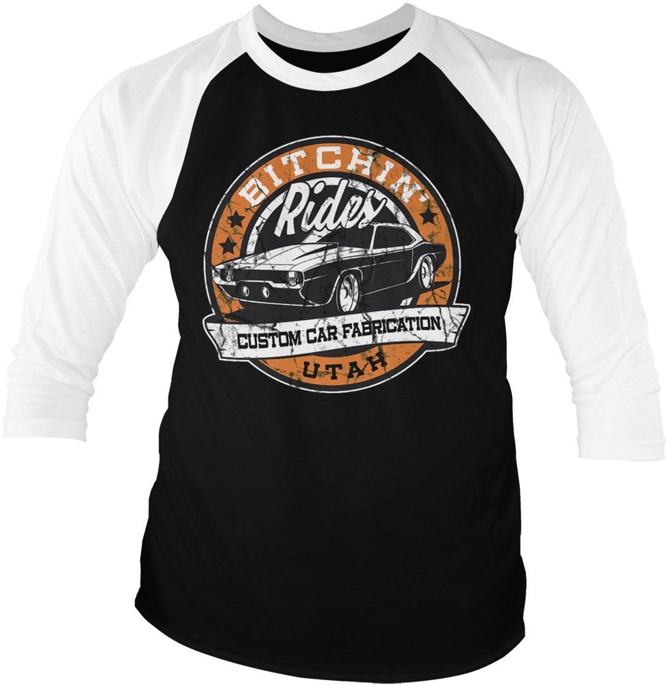 Bitchin' Rides Utah Baseball 3/4 Sleeve Tee DC-19-BR004-H82-12 - Herren / Unisex