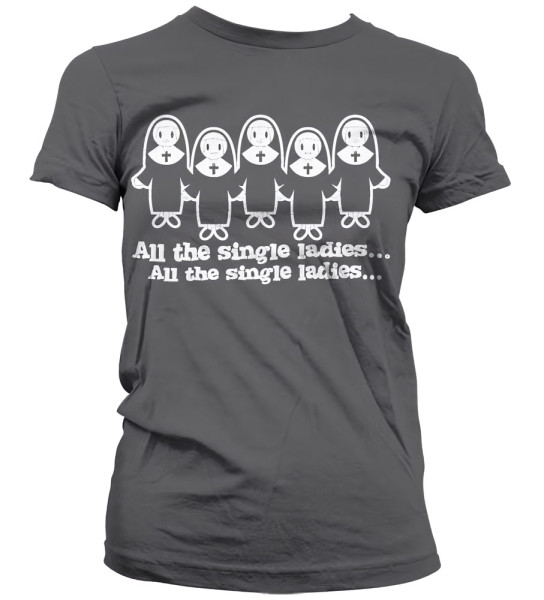 Tokigt Damen All The Single Ladies Girly T-Shirt SH-5-15533-H31-1