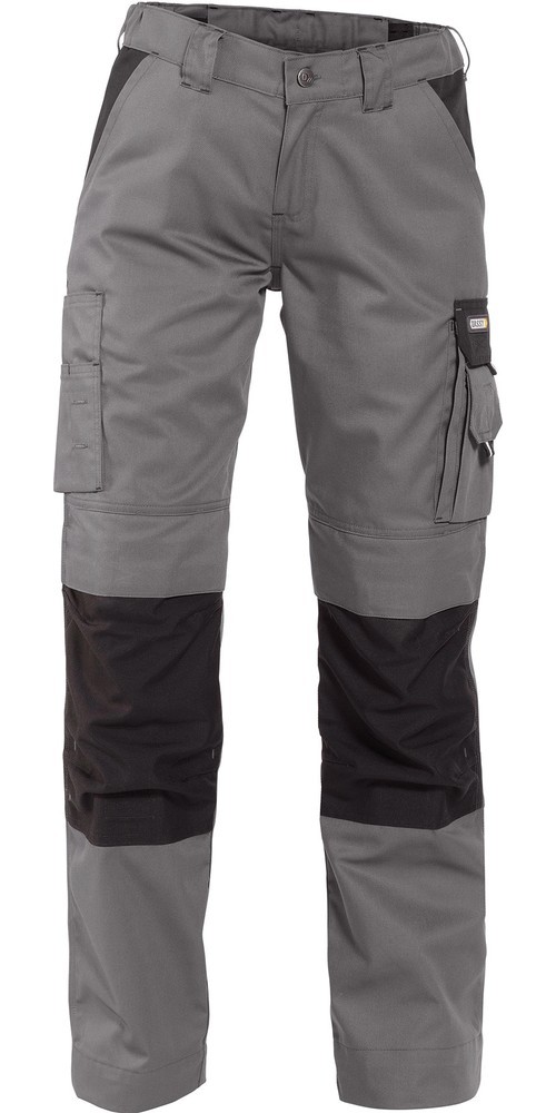 Dassy Zweifarbige Arbeitshose mit Kniepolstertaschen für Damen Boston Women PESCO61 Zementgrau/Schwa - Damen