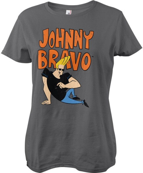 Johnny Bravo Girly Tee Damen T-Shirt Darkgrey