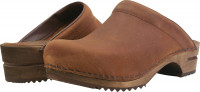 Sanita Damen Offener Clog Wood-Chrissy Open Chestnut