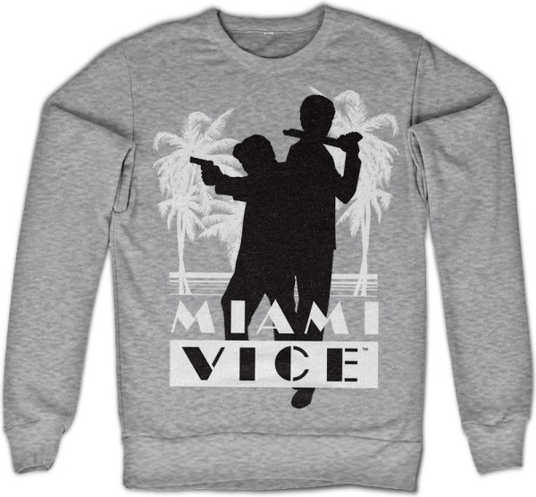 Miami Vice Silhuettes Sweatshirt Heather-Grey