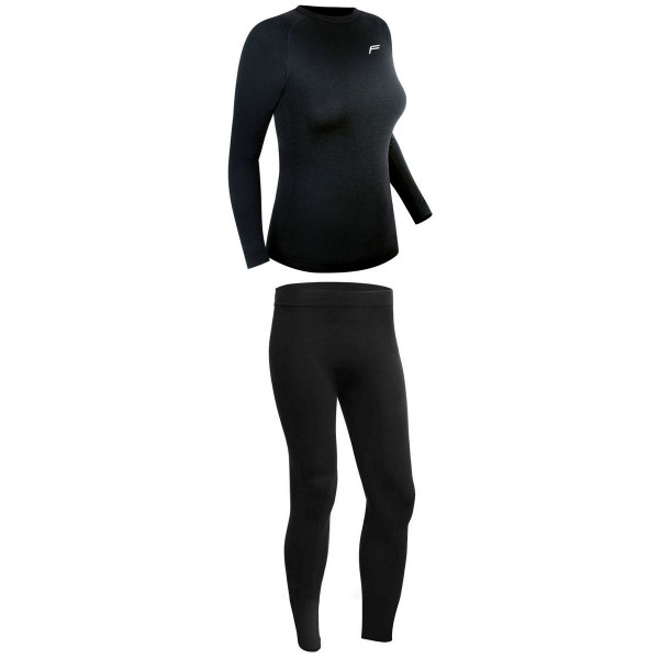 F-Lite Unterkleidung Superlight Set Damen Langarmshirt und Longtight Black