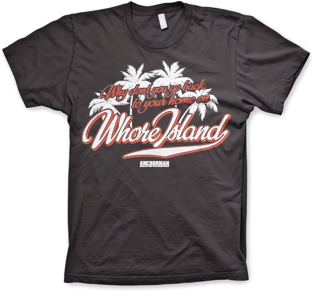 Anchorman Whore Island T-Shirt Dark-Grau - Herren / Unisex