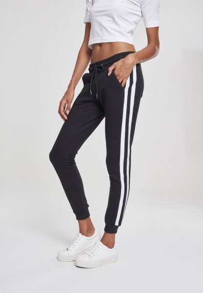 Urban Classics Women Trousers Ladies College Contrast Sweatpants Black/White/Black