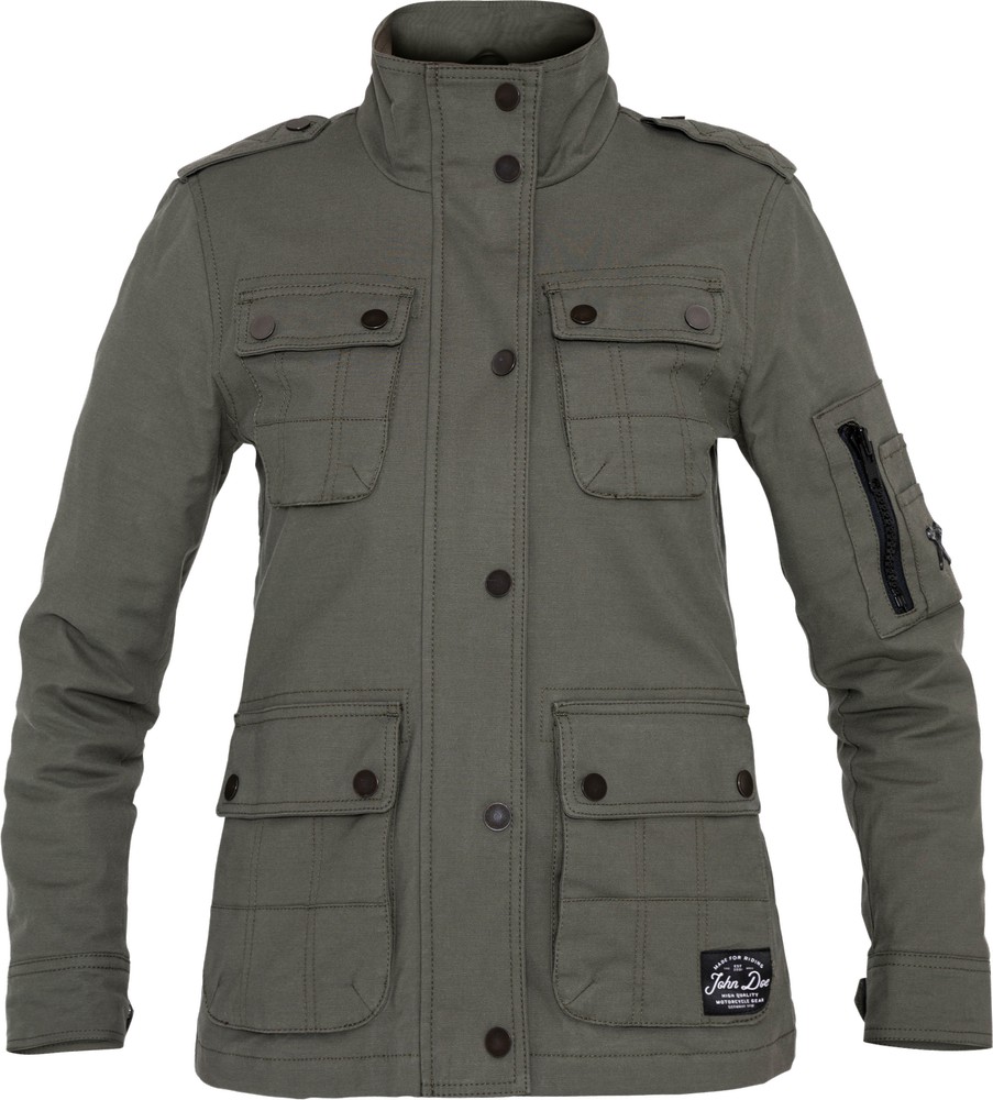 John Doe Damen Motorrad Jacke Women Explorer Olive - Damen