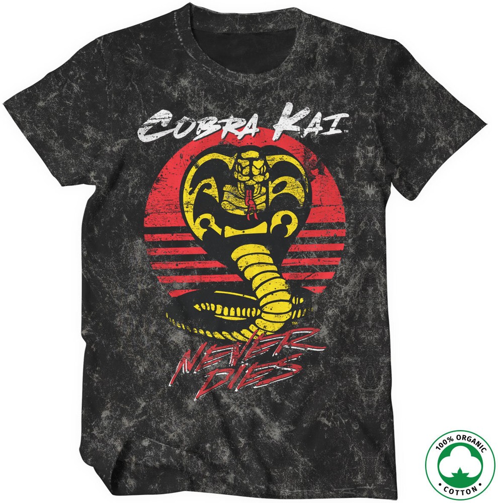 Cobra Kai Never Dies Organic T-Shirt Vintage-Wash - Herren / Unisex