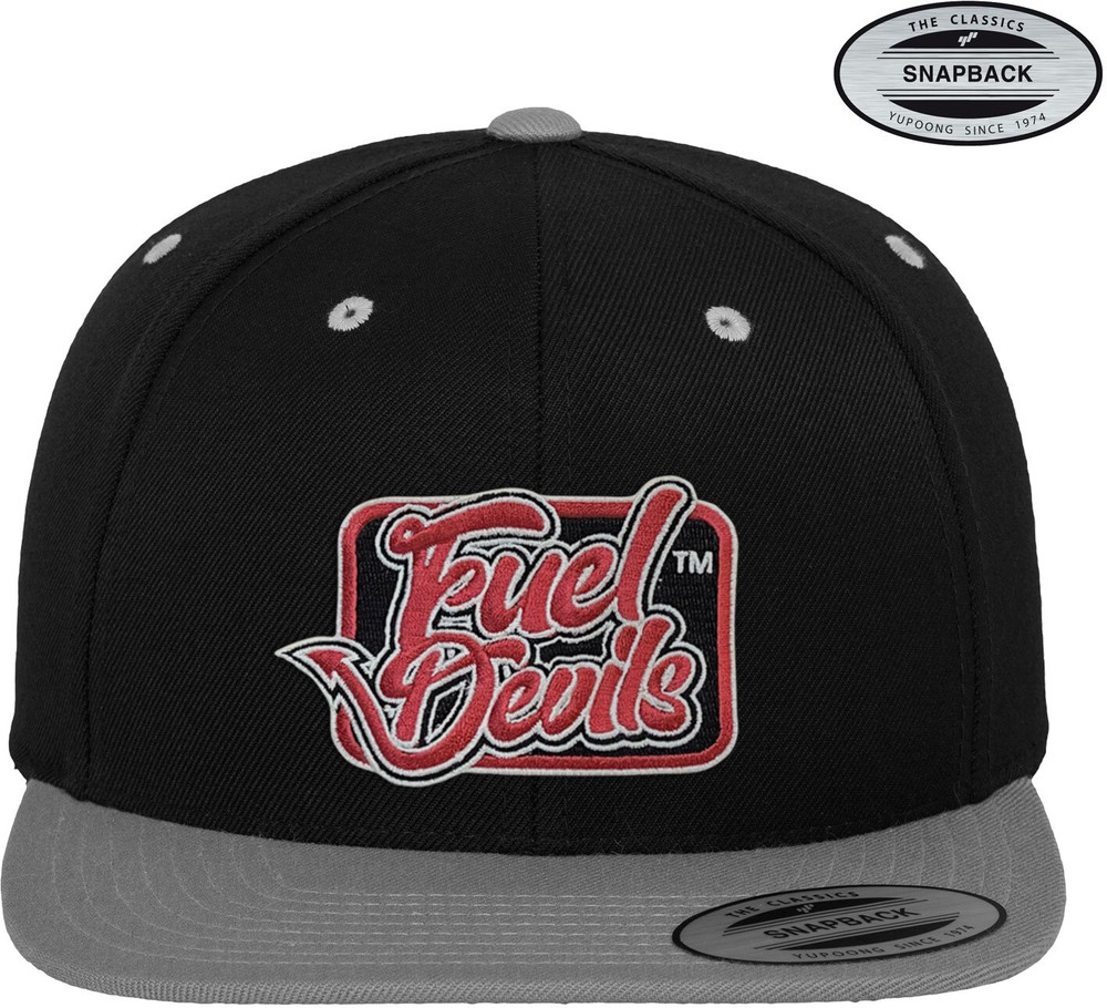 Fuel Devils Premium Snapback Cap Schwarz-Dark-Grau - Herren / Unisex