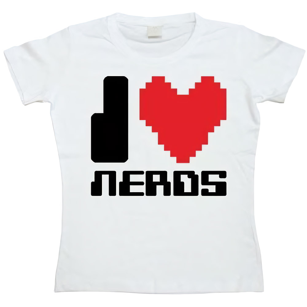 Tokigt Damen I Love Nerds Girly T-Shirt SH-1-50297-H18-11 - Damen