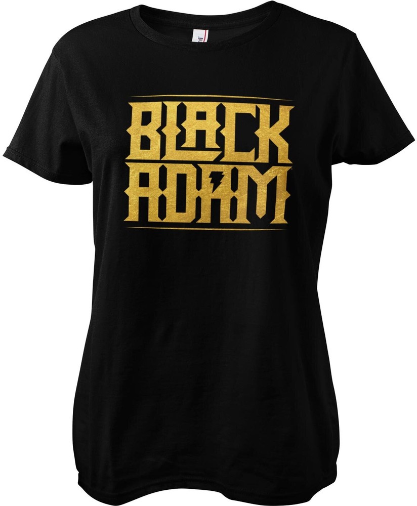 Schwarz Adam Gold Logo Girly Tee Damen T-Shirt Schwarz - Damen