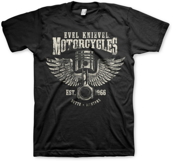 Evel Knievel Motorcycles T-Shirt Black
