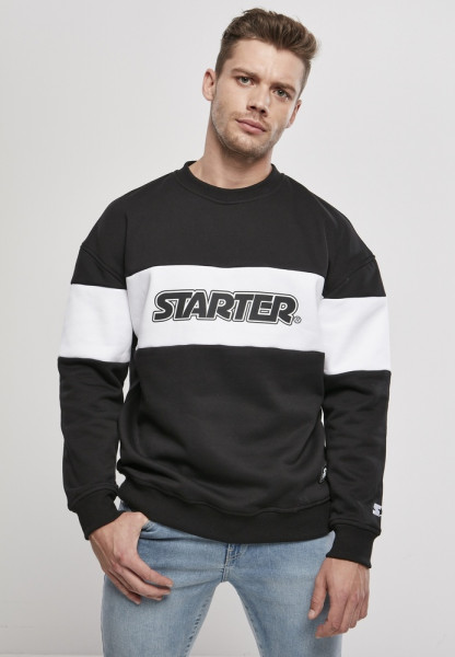 Starter Black Label Sweatshirt Block Crewneck Black/White