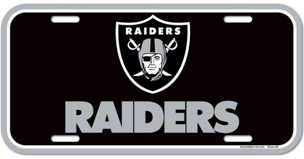 Las Vegas Raiders Nummernschild American Football NFL Schwarz
