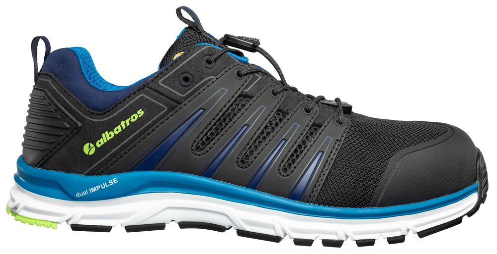 Albatros Sicherheitsschuhe Breeze Impulse Low S1P ESD HRO SRA Schwarz-Blau - Herren / Unisex