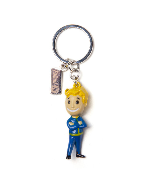 Fallout 3D Metal Keychain Multicolor