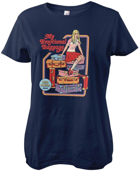 Steven Rhodes My Emotional Baggage Girly Tee Damen T-Shirt Navy