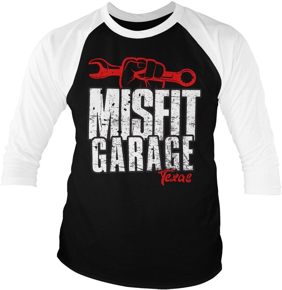 Misfit Garage Wrench Power Baseball 3/4 Sleeve Tee DC-19-MG011-H81-15 - Herren / Unisex