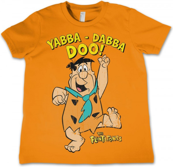 The Flintstones Yabba-Dabba-Doo Kids T-Shirt Kinder Orange