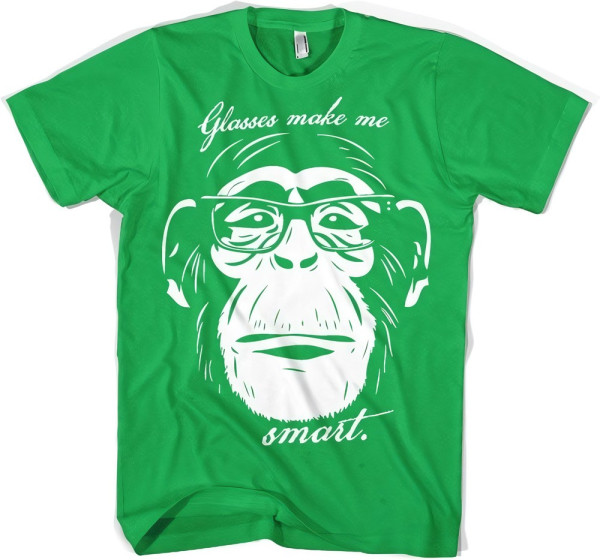 Hybris Glasses Makes Me Smart T-Shirt Green