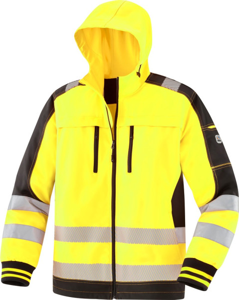 Terrax Workwear Warnschutz-Softshelljacke Gelb