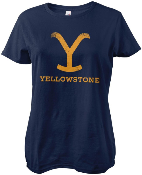 Yellowstone Girly Tee Damen T-Shirt Navy